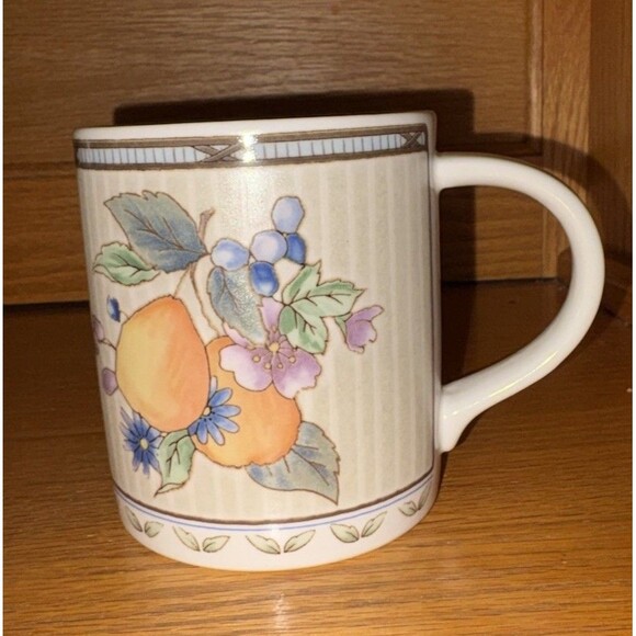 Mikasa Other - Mikasa Intaglio Garden Blossom Replacement Coffee Mug CA329 Fruit Floral 4”